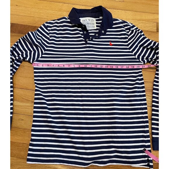 Jack Wills Mens Striped Rugby Polo Size L Preppy Academia Old Money Ivy League - Picture 7 of 13